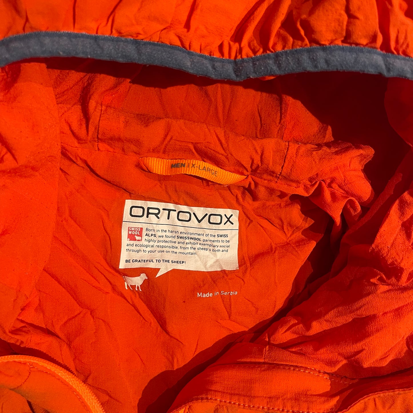 Leichte Ortovox Touren Jacke Merino inside (XL Herren) orange