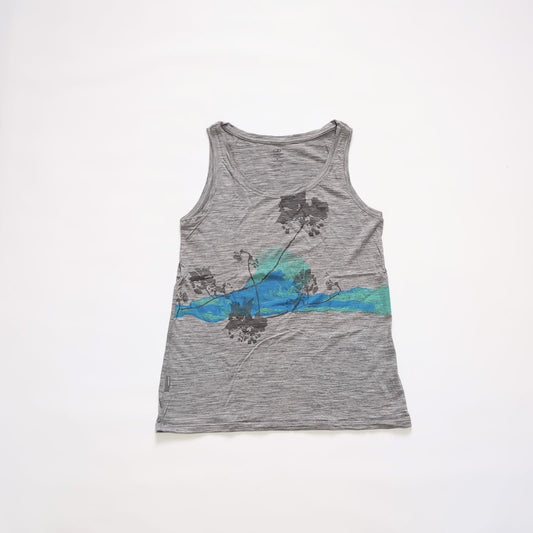Tank Top von Icebreaker Merino (M) Sport Shirt grau Künstler Print