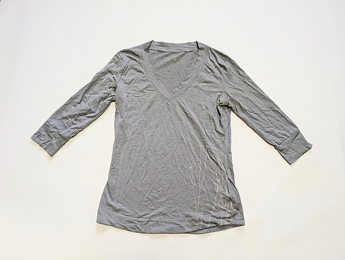 Merino Shirt von Icebreaker ( M Damen ) 3/4 Ärmel hellgrau