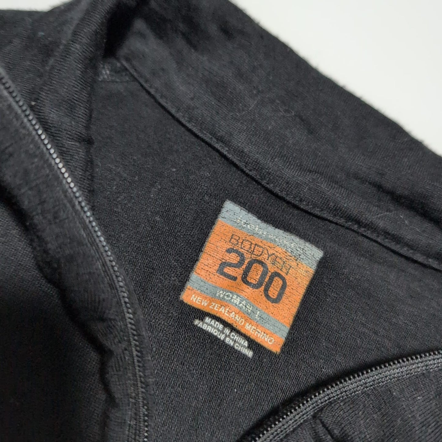 Merino 200 Longsleeve von Icebreaker (L Damen) Zip Shirt schwarz