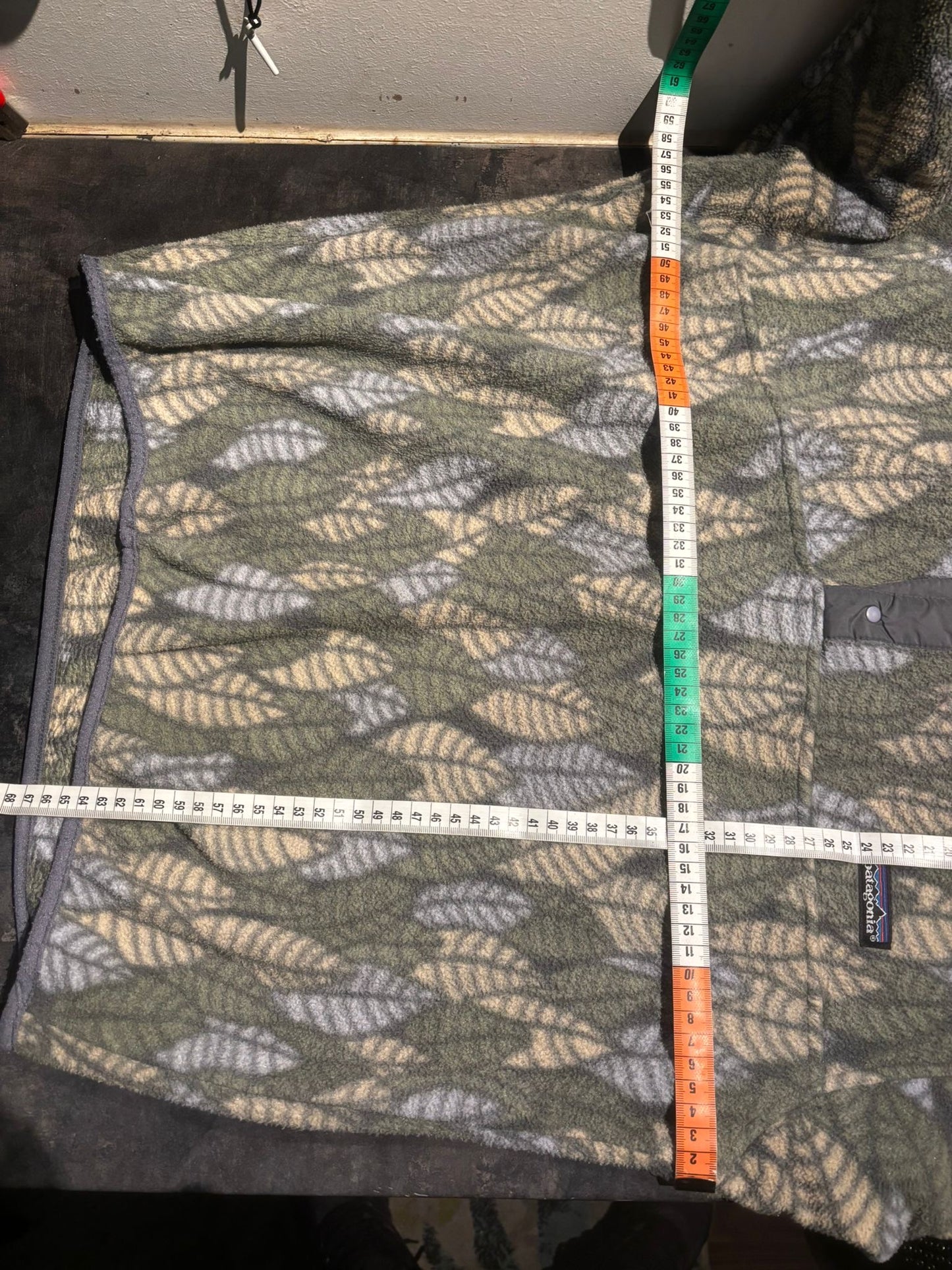 Fleece Pullover von Patagonia (M Herren / L Damen) Synchilla grün gemustert - wanderlich.com