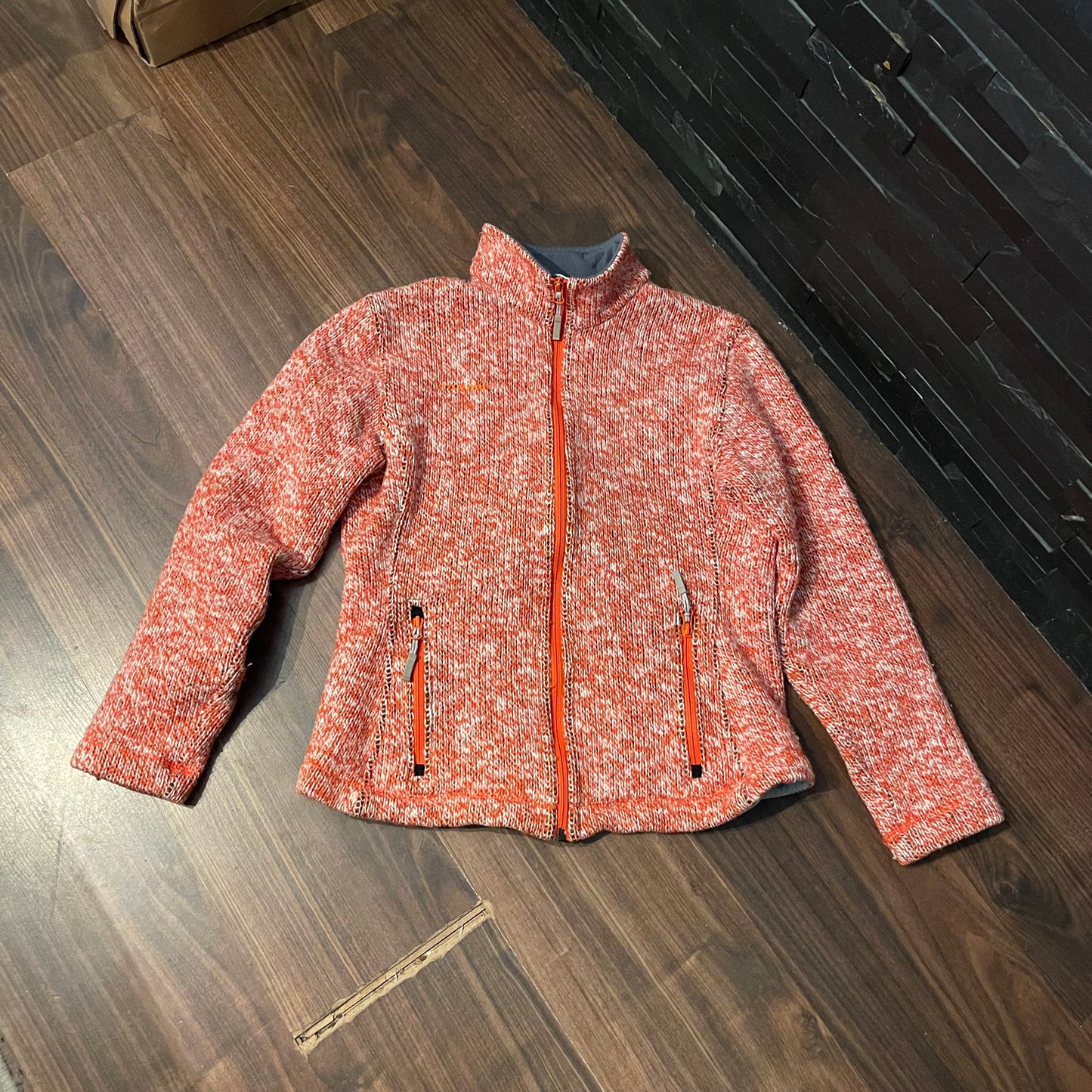 Strick Jacke von Mammut (S/ M Damen) Zipper Fleece mit Wolle orange