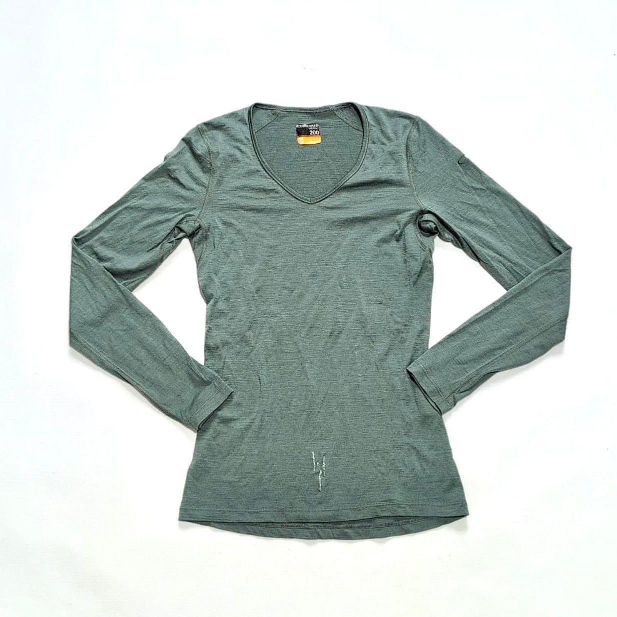 Longsleeve Icebreaker (XS Damen ) Merino 200 Baselayer grün