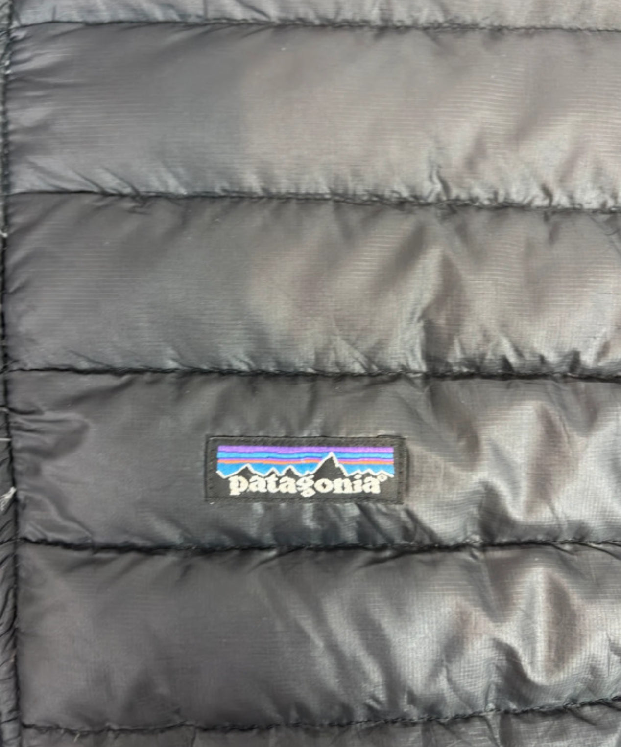 Patagonia leichte Daunen Jacke (Herren L) schwarz