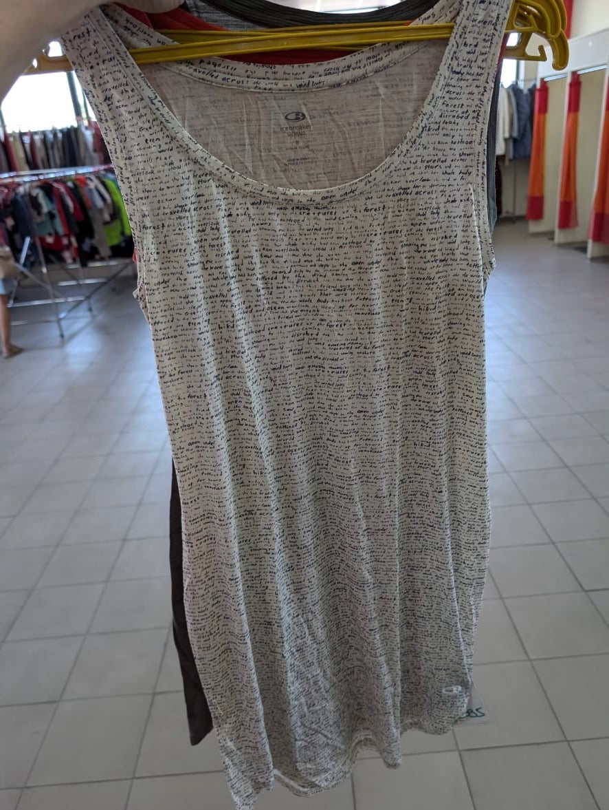 Kurzes Merino Kleid von Icebreaker (S Damen) creme weiß mit Print