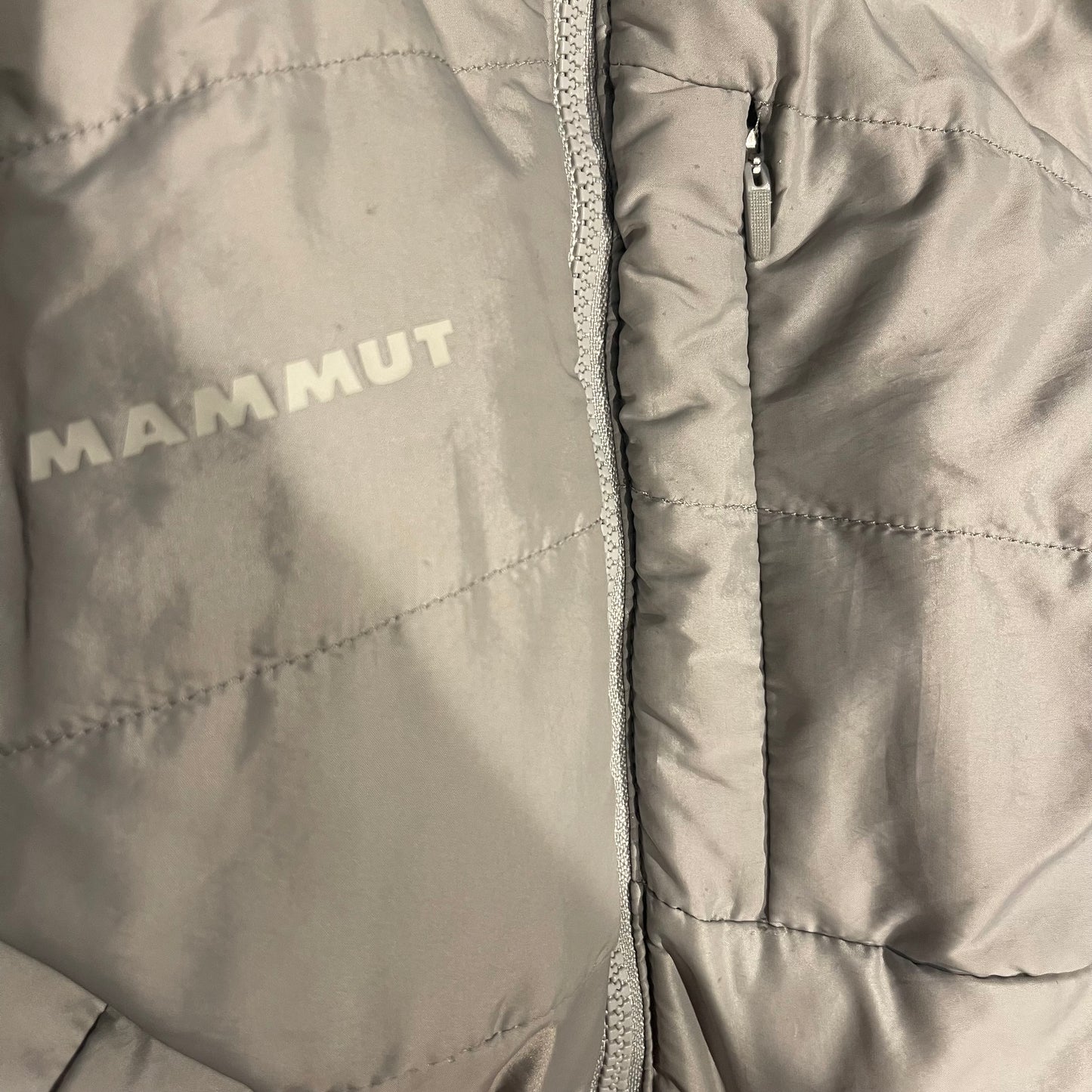 Daunen Wende Jacke von Mammut (S/M Herren / M/L Damen) hellgrau