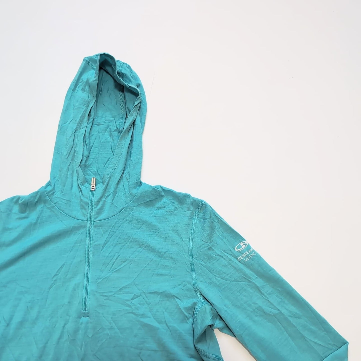 Longsleeve / Hoodie von Icebreaker (Damen M) Merino 200 türkis blau
