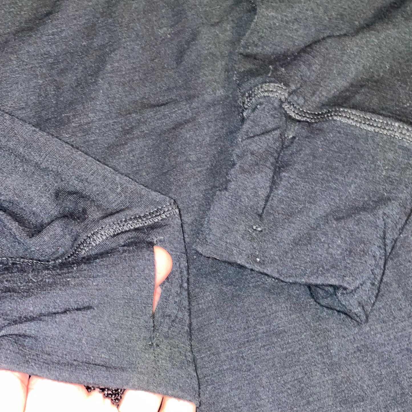 Merino Longsleeve (L Herren) Langarmshirt schwarz