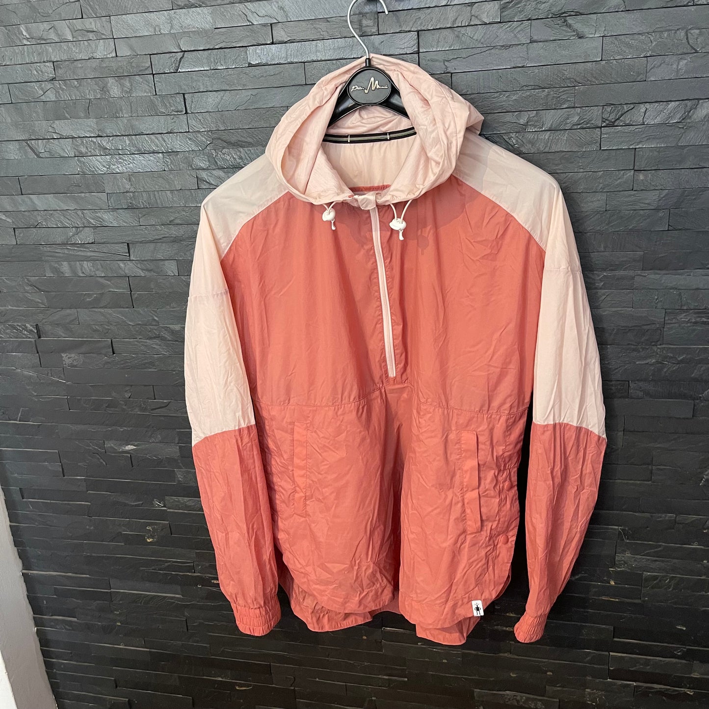 Ultraleichte Regen Jacke mit Merino (M / L Damen) Schlupfjacke rosa