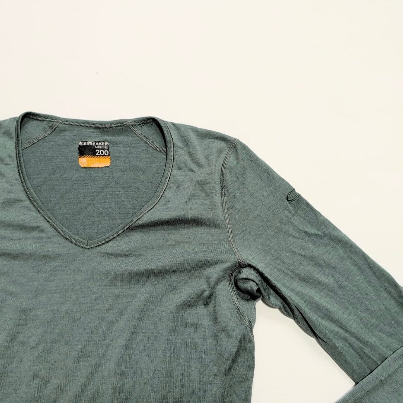 Longsleeve Icebreaker (XS Damen ) Merino 200 Baselayer grün