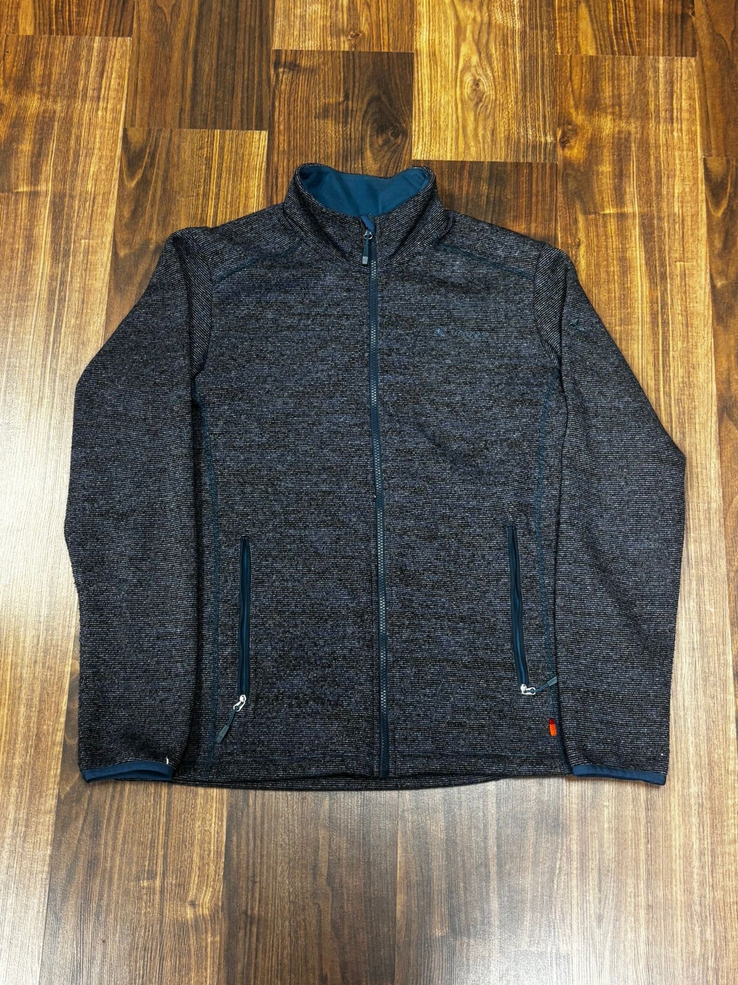 Strickoptik Fleece Jacke von Vaude ( Herren XL) grau