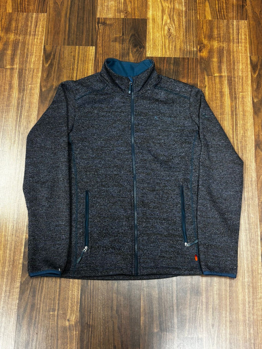 Strickoptik Fleece Jacke von Vaude ( Herren XL) grau