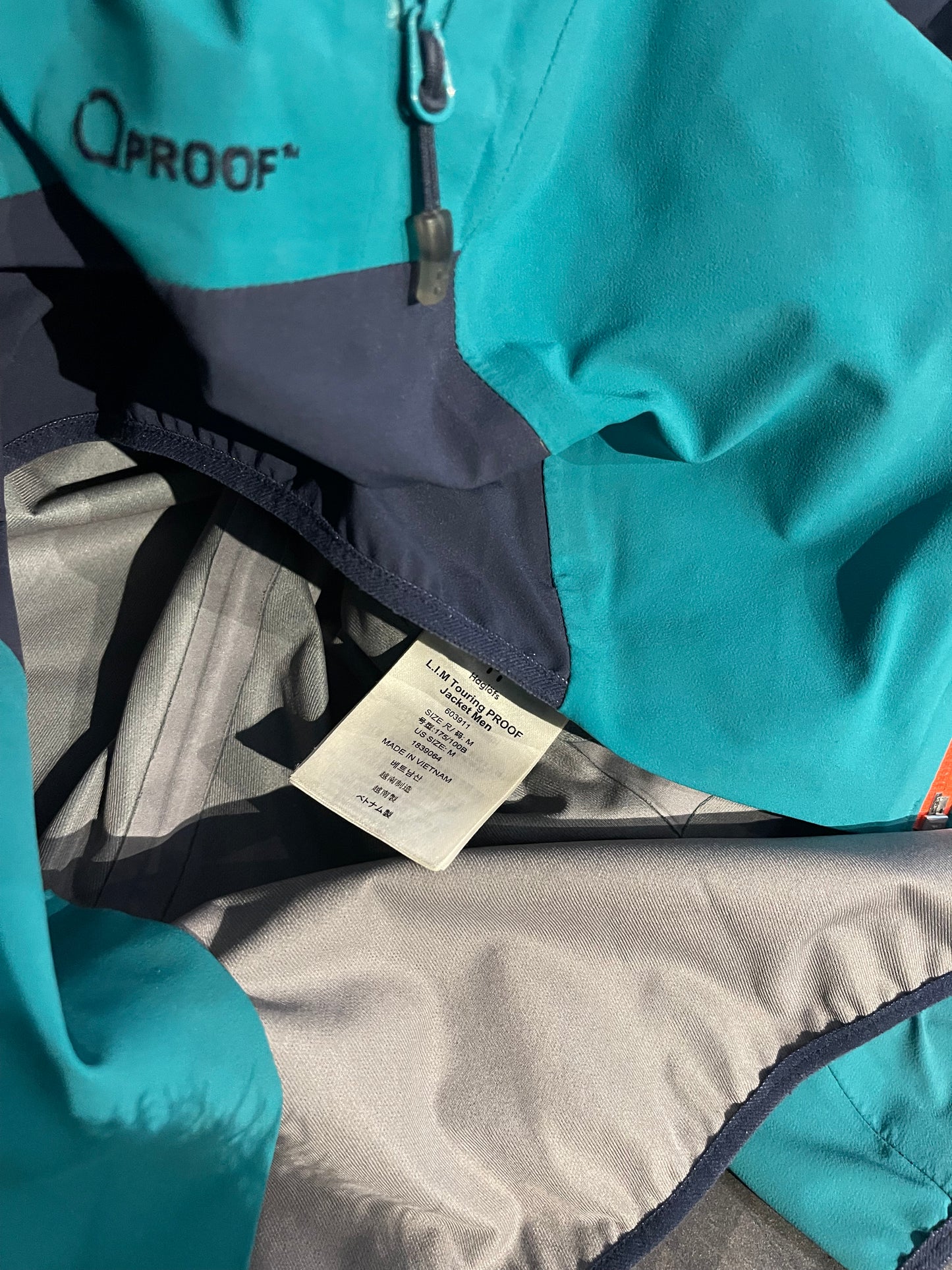 Hardshell Jacke von Haglöfs (M Herren) Waterproof türkis blau