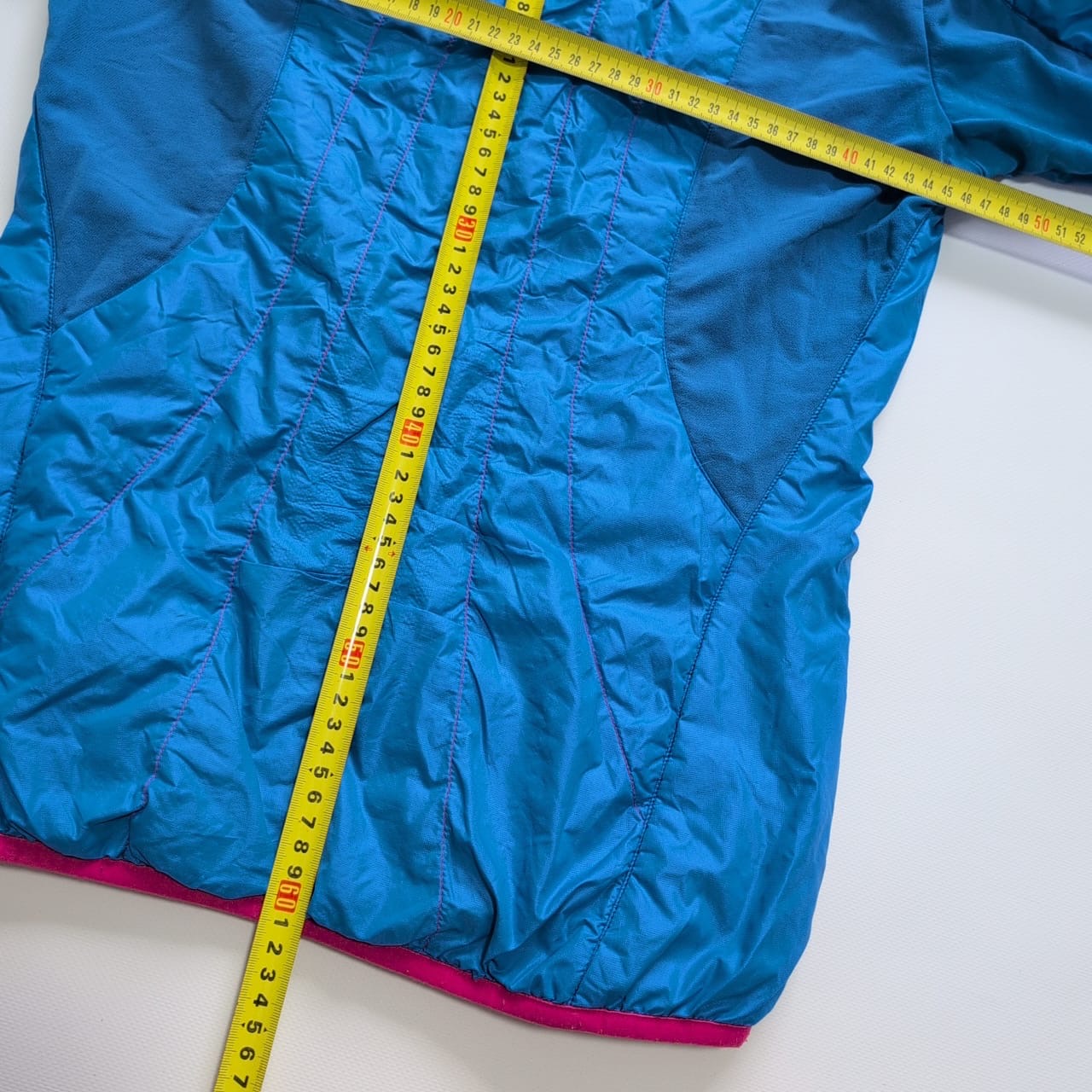 Wolle / Daunen Jacke von Ortovox (S Damen) blau mit Kapuze