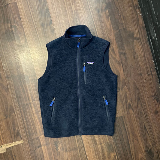 Retro Pile Weste von Patagonia (M Herren) Teddy Fleece dunkelblau