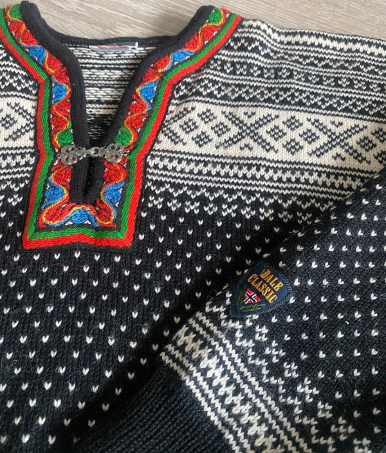 Strickpullover von Dale of Norway (XXL Unisex) schwarz weiß