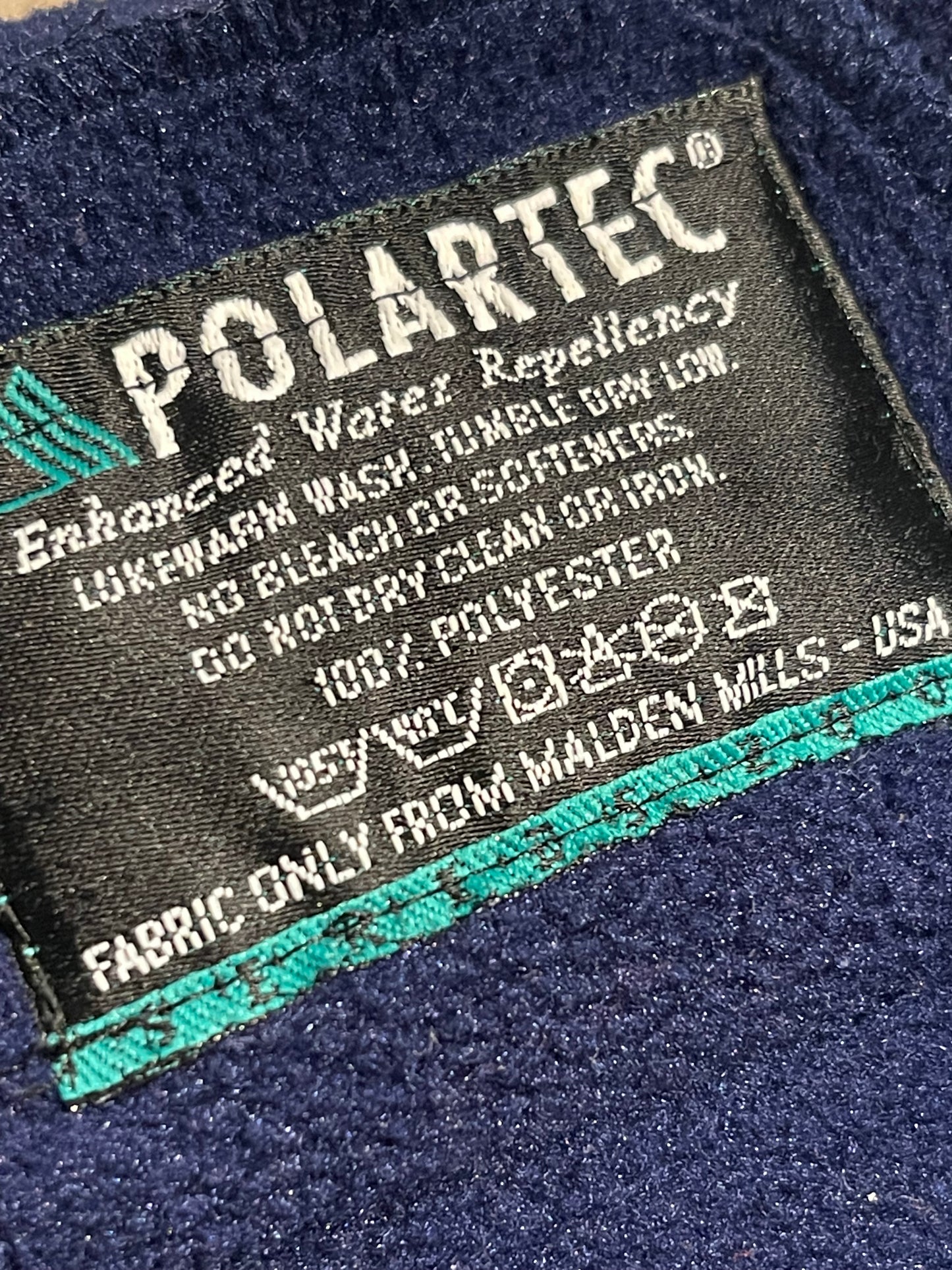 Vintage Fleece Jacke Vaude L/XL (Unisex) Polartec Pile marineblau