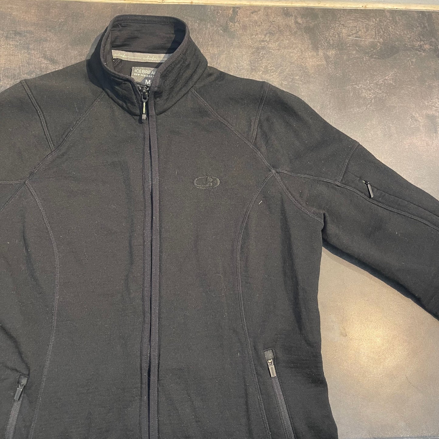 Warme Merino Zipper Jacke von Icebreaker (M Damen) schwarz