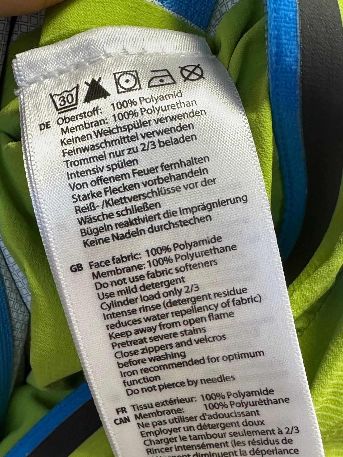 Regen Jacke von Mammut (L Damen) grün mit Kapuze und Membran