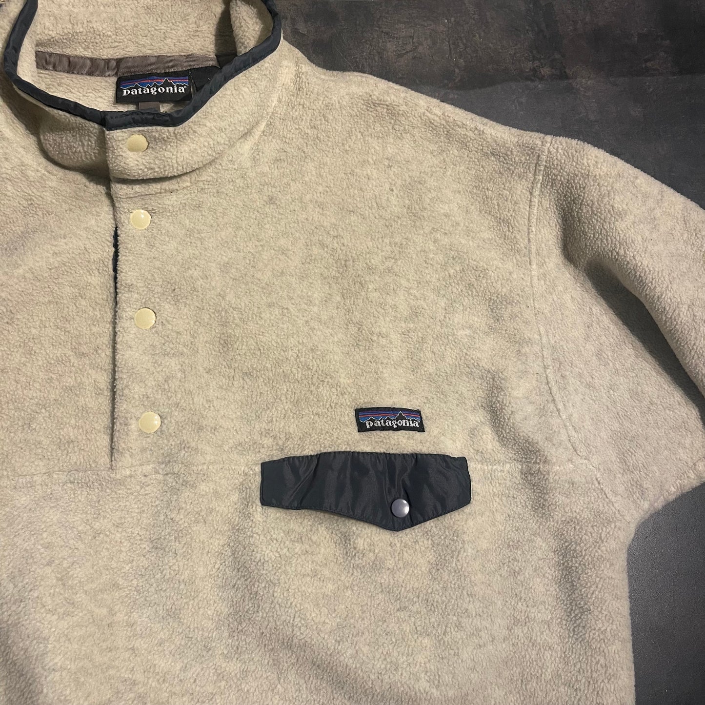 Patagonia Fleece Pullover (XL Herren) Synchilla creme