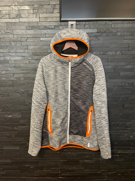 Merino Jacke Ortovox (XL Herren) Fleece Hoodie grau orange