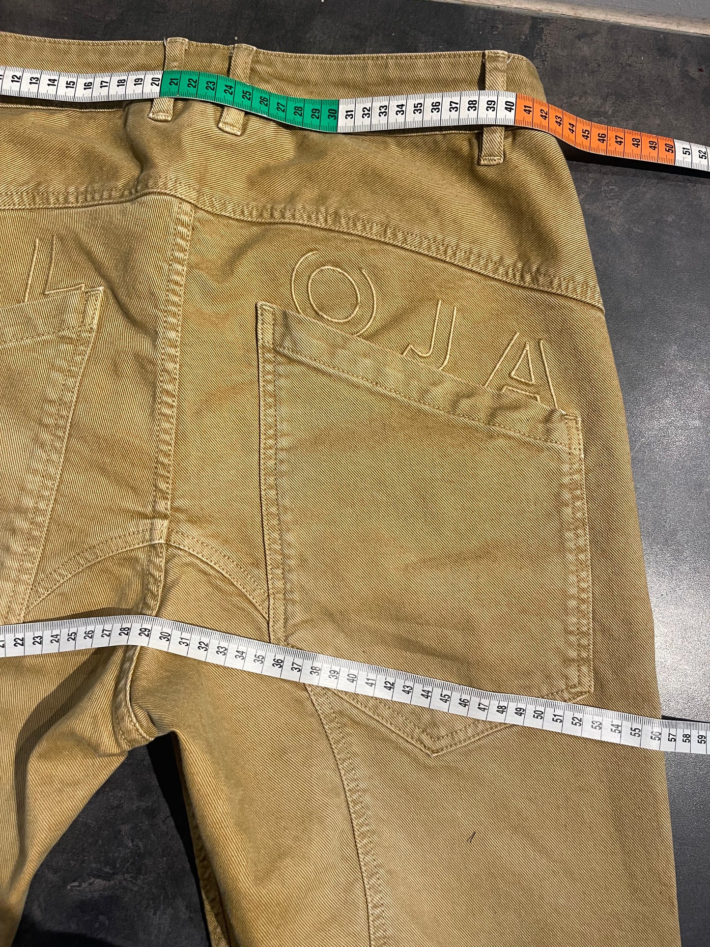 Outdoor Jeans Hose von Maloja (L Herren) Baumwolle elastisch gelb-beige