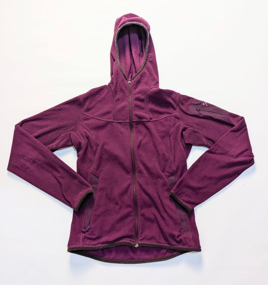 Fleece Jacke von Arcteryx (M Damen) Hoodie Cord Optik lila