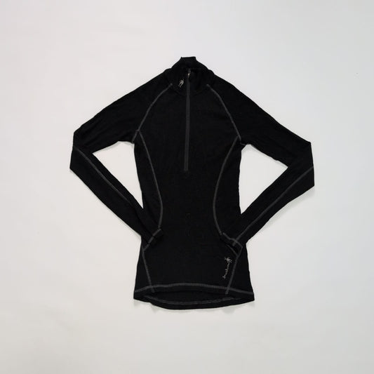 Merino Longsleeve Half Zip von Smartwool (S Damen) Baselayer schwarz