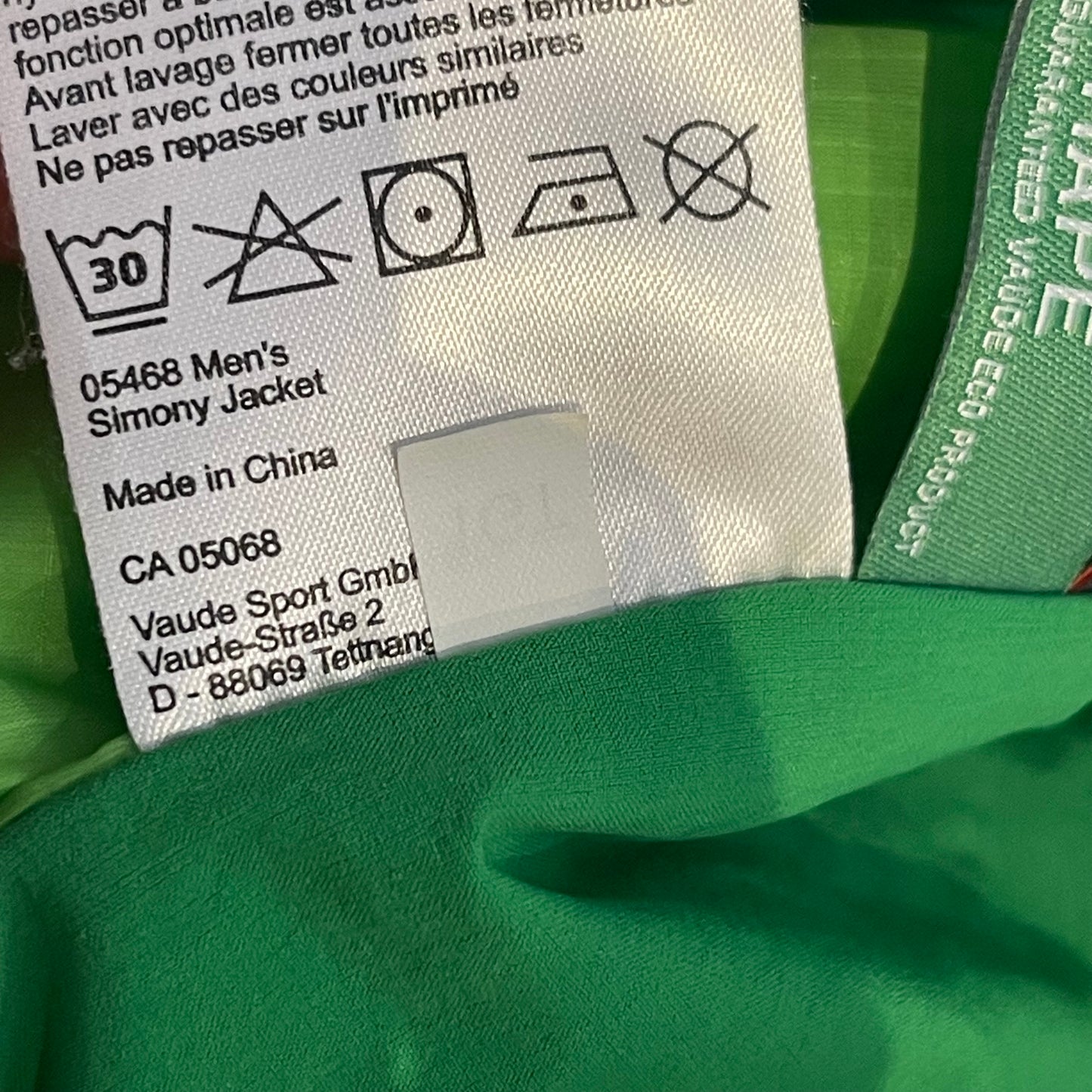Rad Jacke von Vaude (Herren L/ 52 ) Primaloft Windproof grün