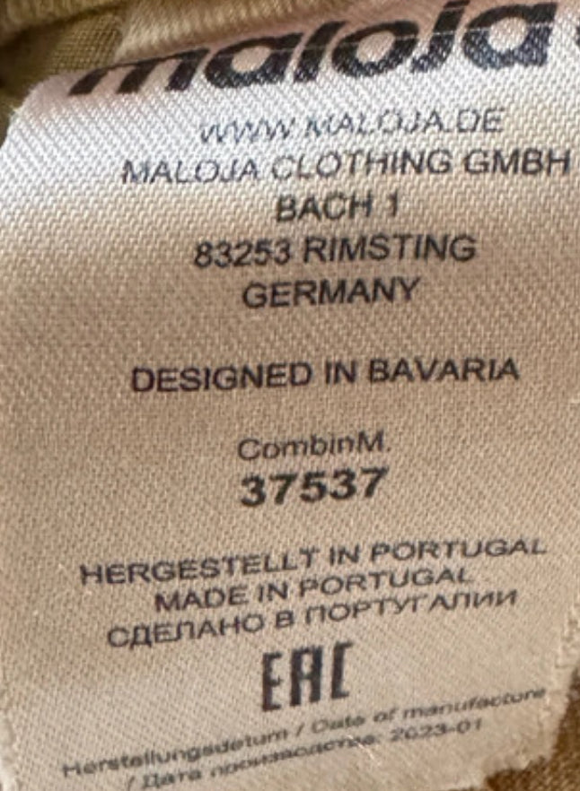 Outdoor Jeans Hose von Maloja (L Herren) Baumwolle elastisch gelb-beige