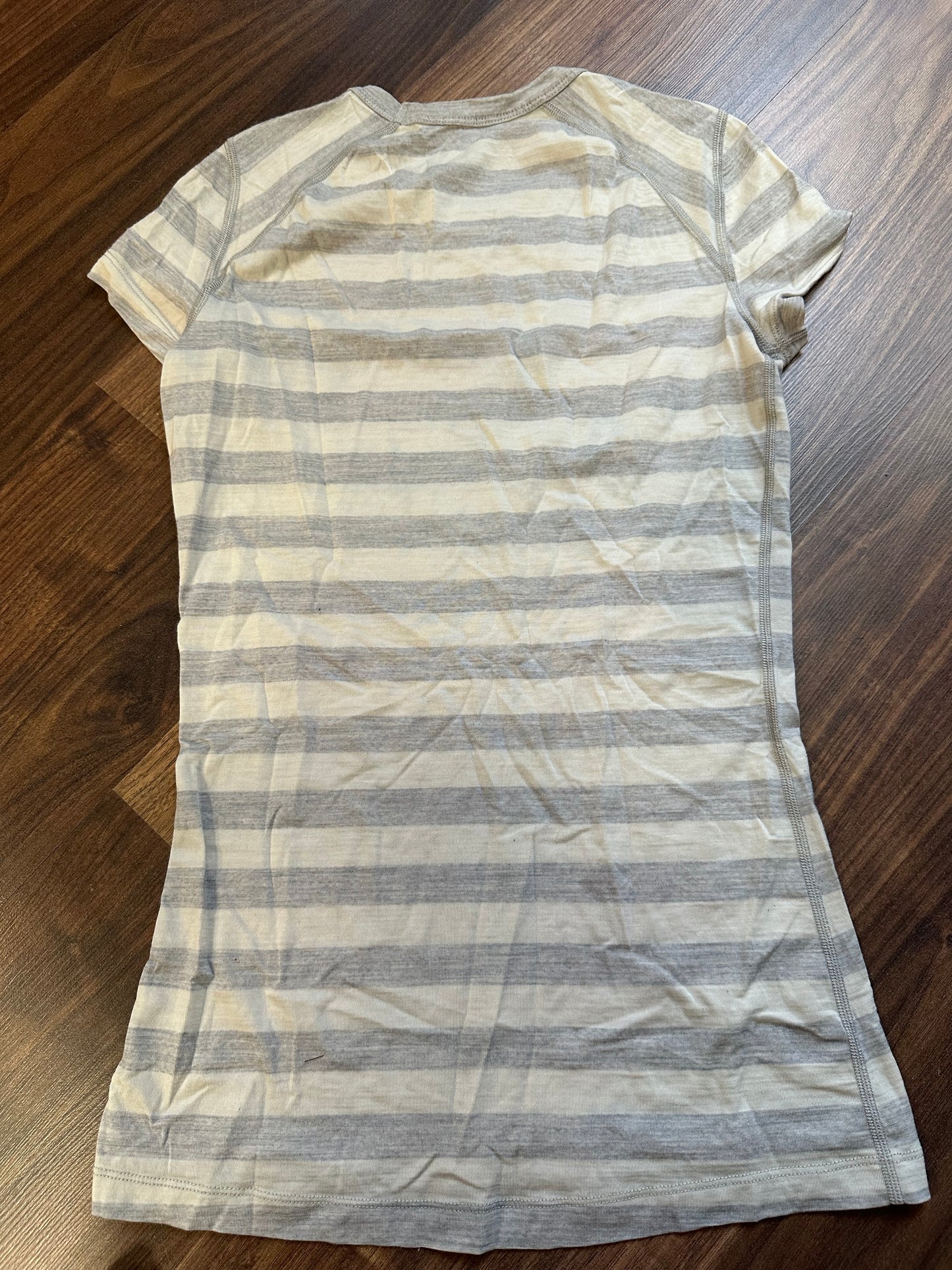 Merino T-Shirt Icebreaker (S Damen) grau gestreift