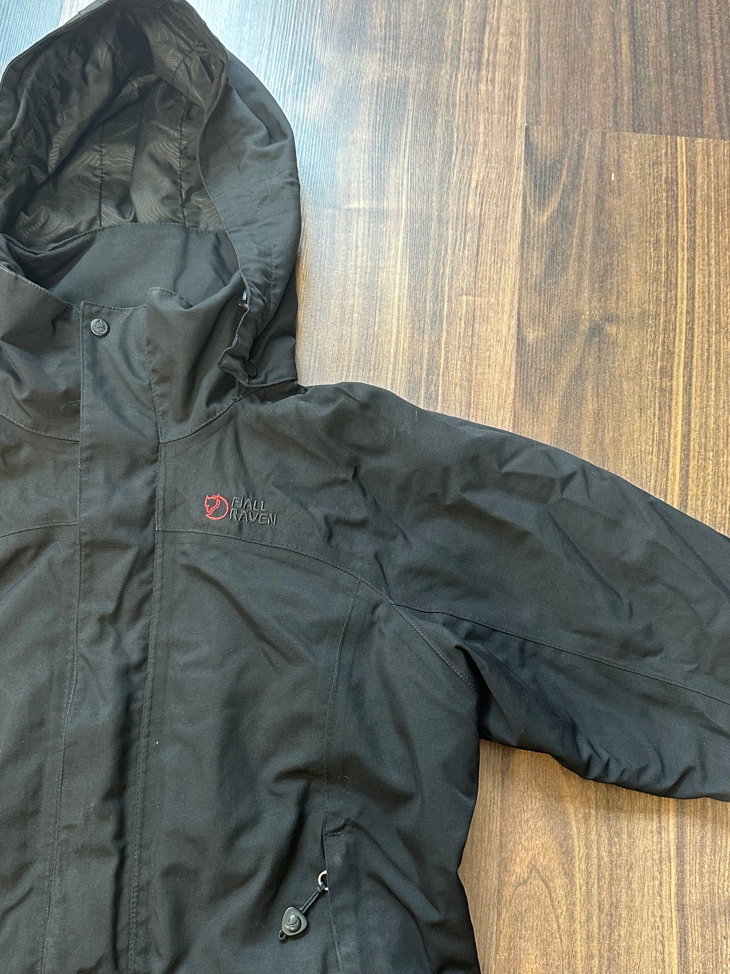 Gefütterte Regen Parka Fjällräven (S Damen) wasserdicht schwarz