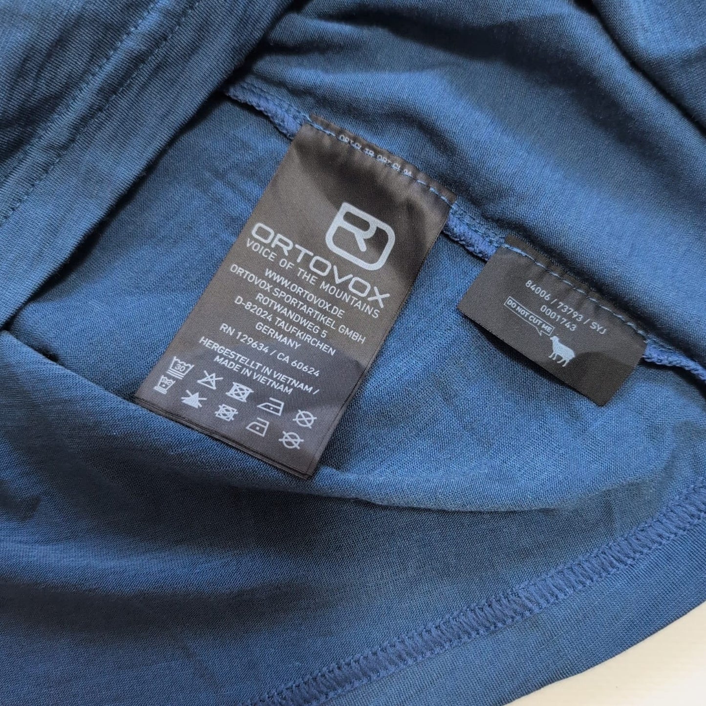 T-Shirt von Ortovox Merino (Damen XS) blau Print