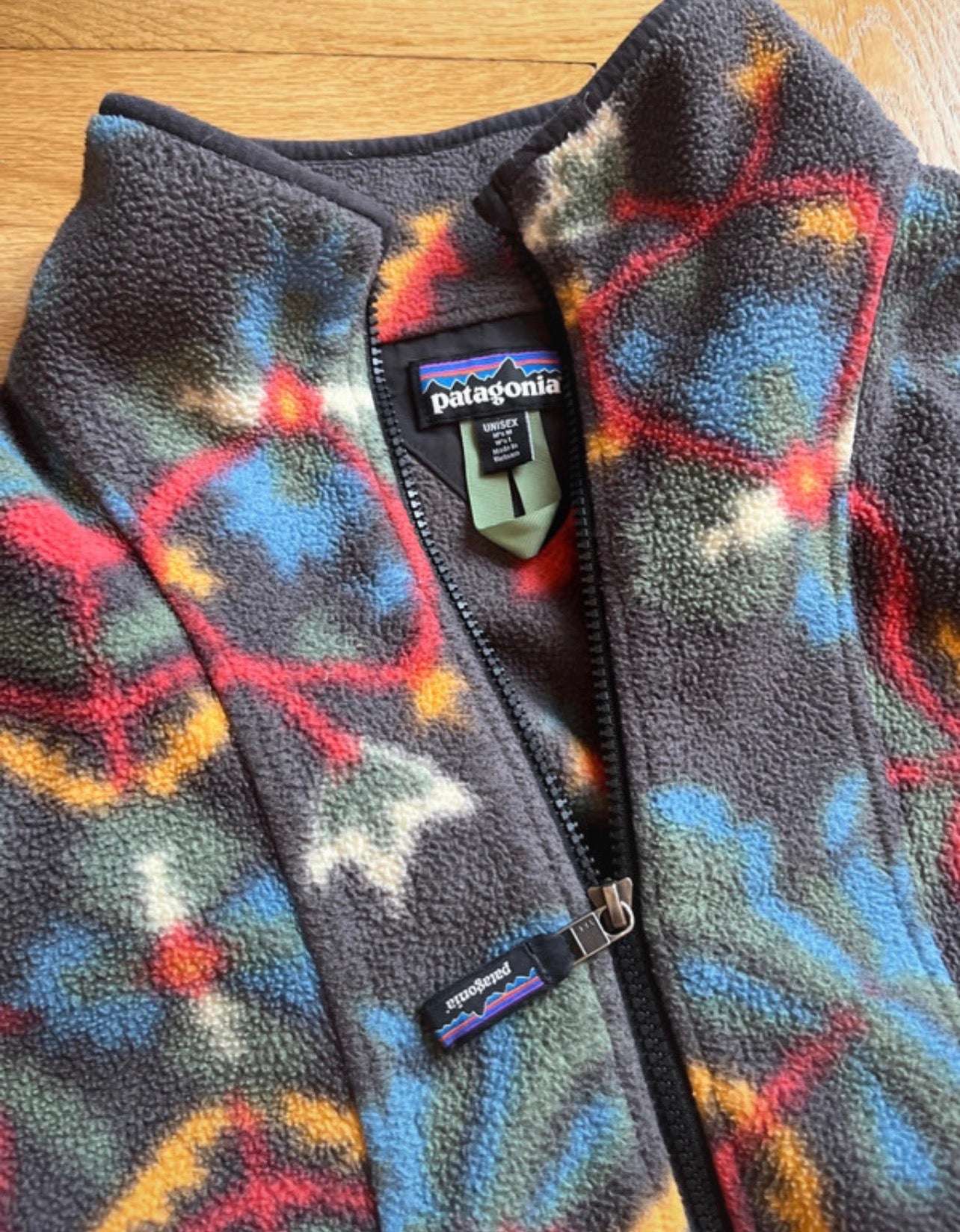 Zip Pullover Patagonia (XL Herren /XXL Damen) Synchilla grau bunt