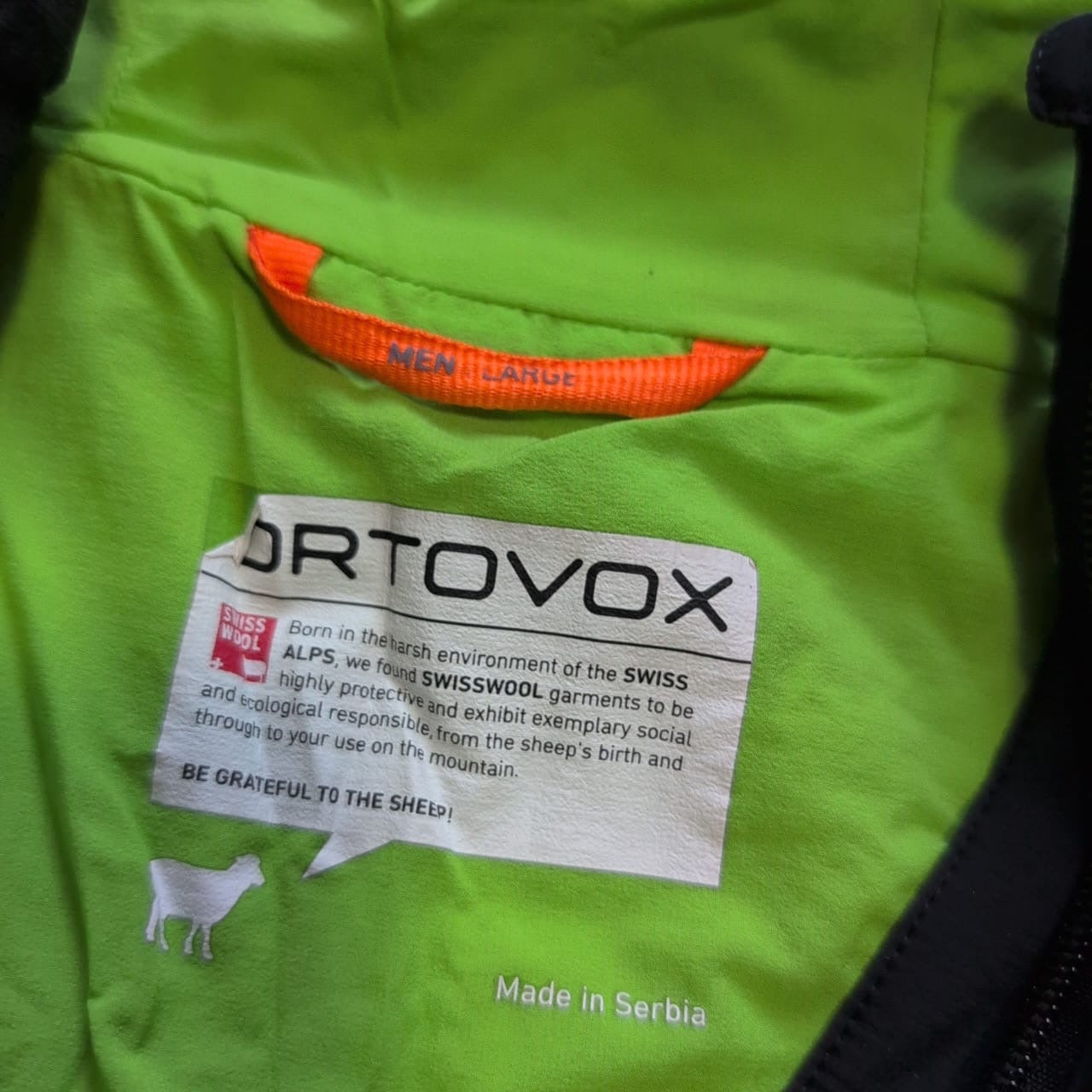 Jacke Ortovox Wolle / Daune (L Herren) schwarz