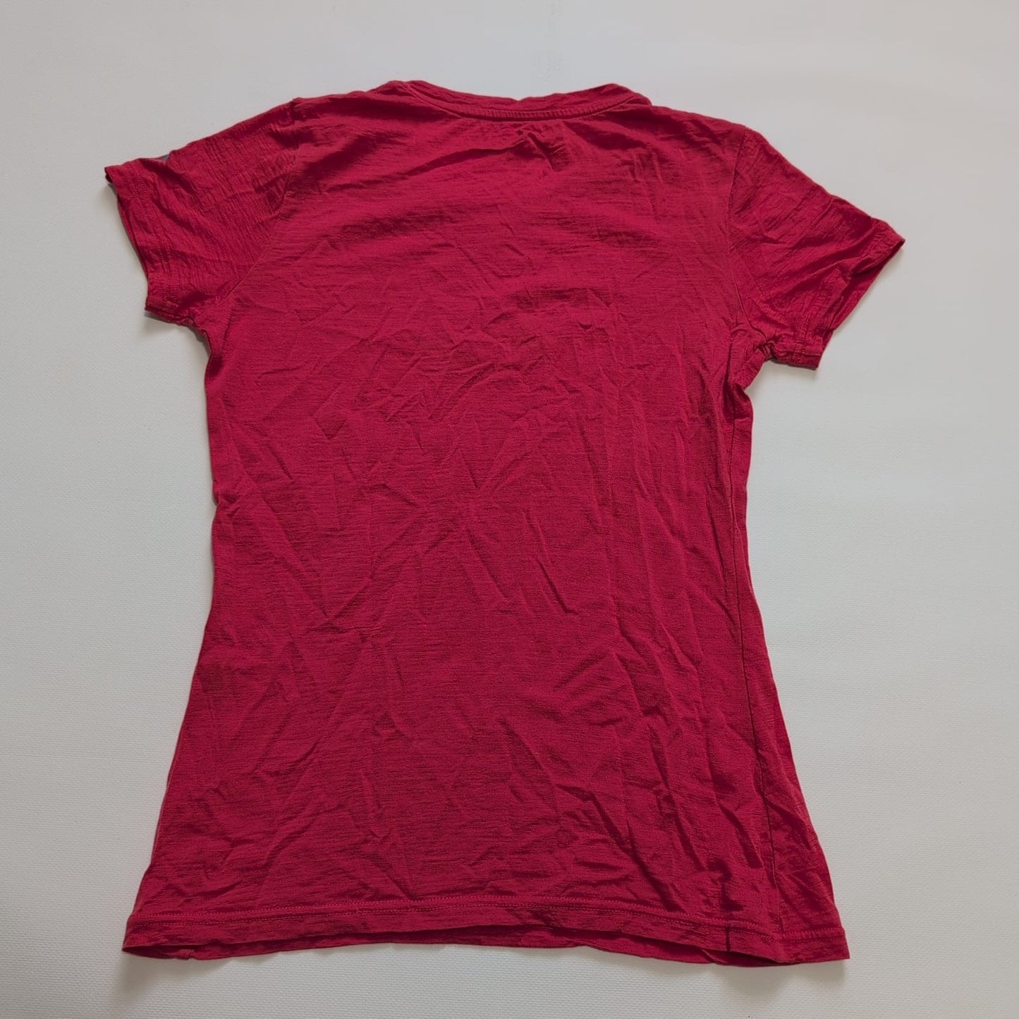 T-Shirt von Ortovox pure Merino (S Damen) pink rot Brustprint