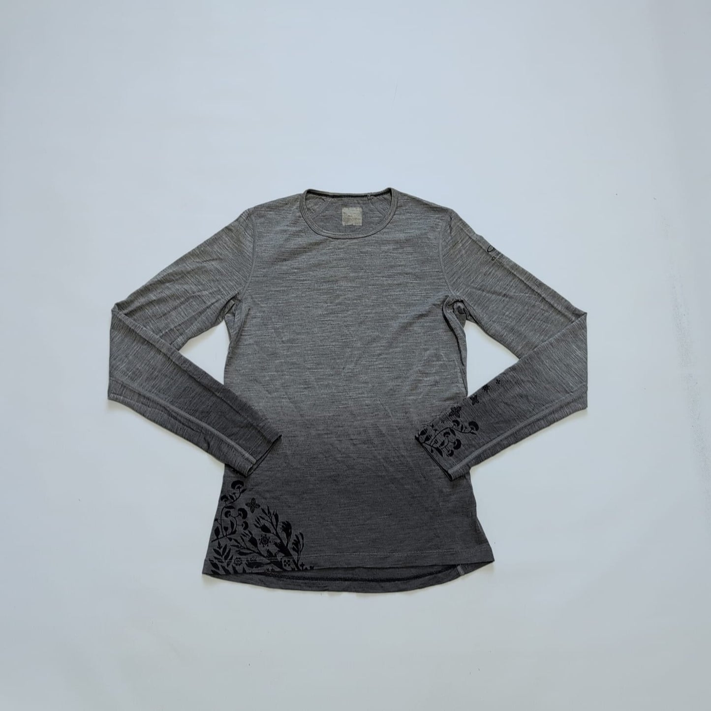 Merino 200 Longsleeve Icebreaker (S Damen ) grau Blümchen
