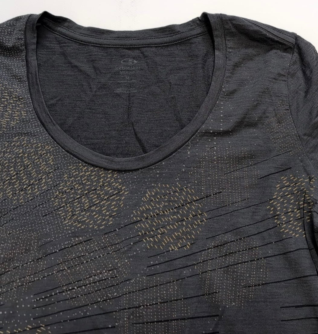 Merino T-Shirt von Icebreaker (M Damen) grau Print