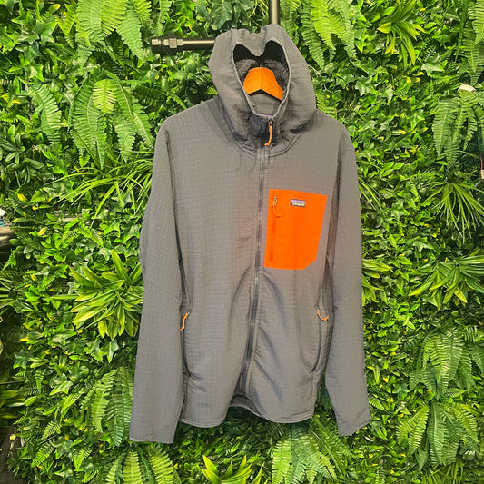 Kapuzen Jacke von Patagonia R1 (XL Herren) Full-Zip Hoody grau