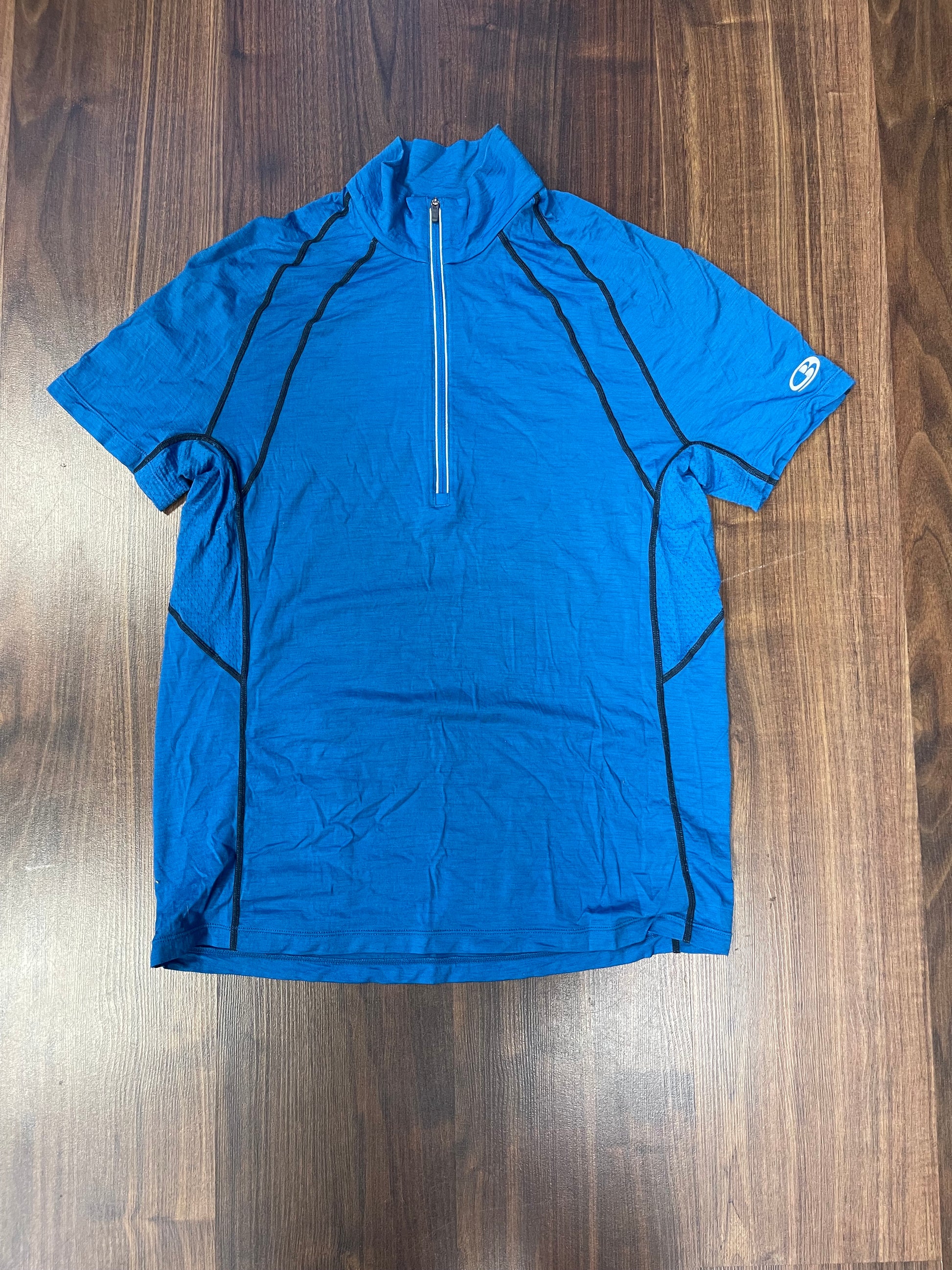 Half Zip T-Shirt von Icebreaker Merino GT 150 (S Herren) blau - wanderlich.com