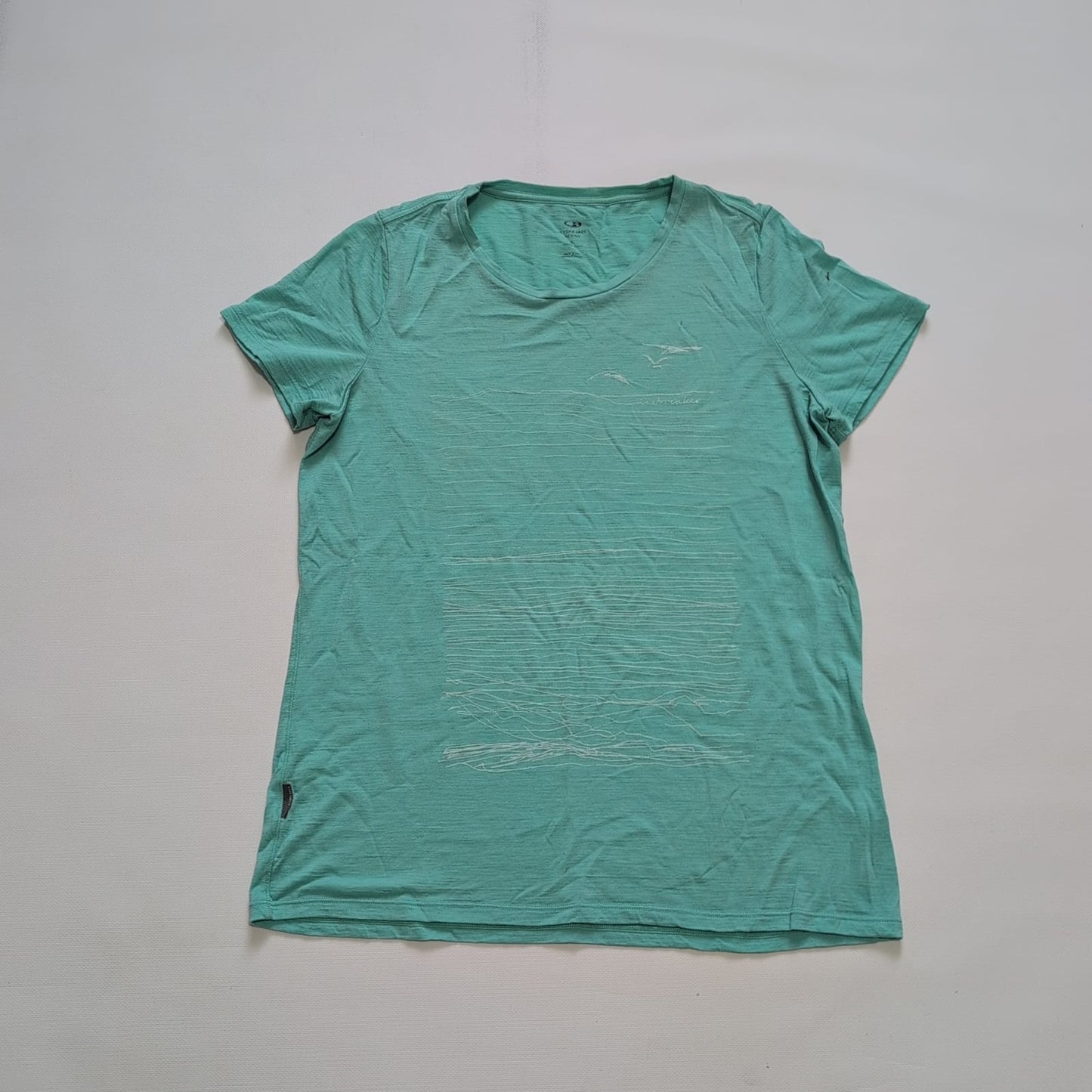 T-Shirt von Icebreaker Merino (XL Damen) türkis Print