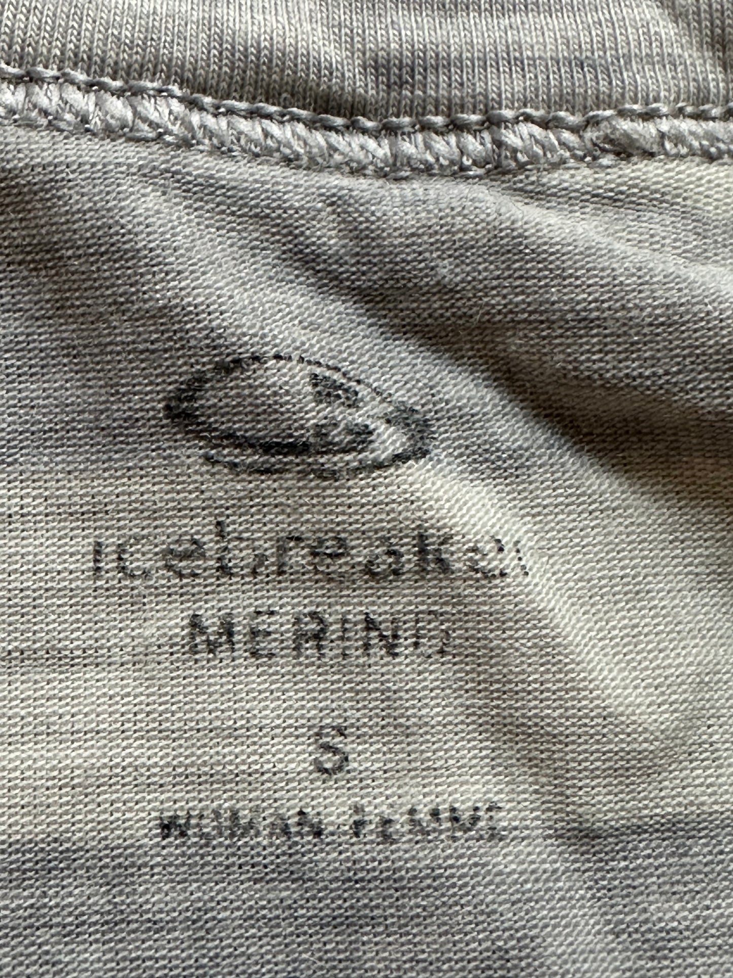 Merino T-Shirt Icebreaker (S Damen) grau gestreift