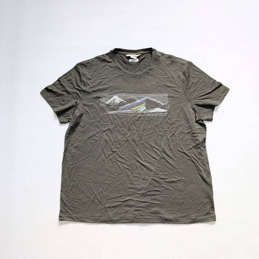 T-Shirt von Icebreaker 100% Merino (XL Herren) khaki Print