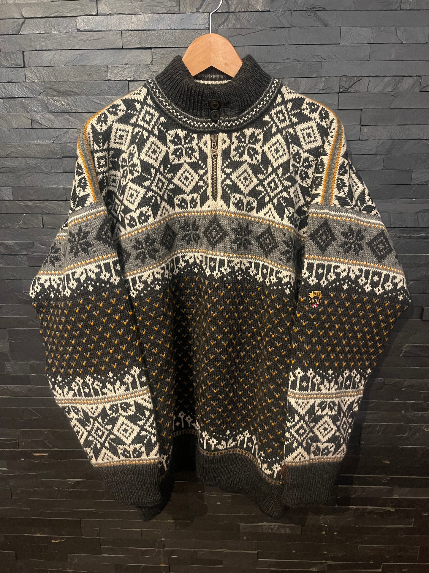 2-lagiger Strick Pullover Dale of Norway (XL) Wind Membrane grau