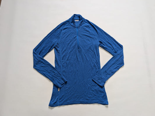 Merino 200 Longsleeve Icebreaker (Herren M) Neck Zip blau - wanderlich.com
