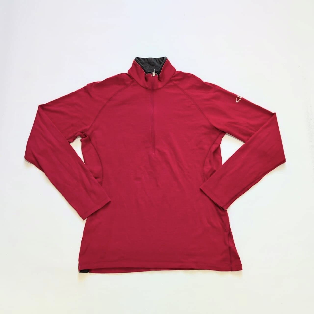 Merino Longsleeve Icebreaker (L Herren) Neck Zip Shirt 260 rot