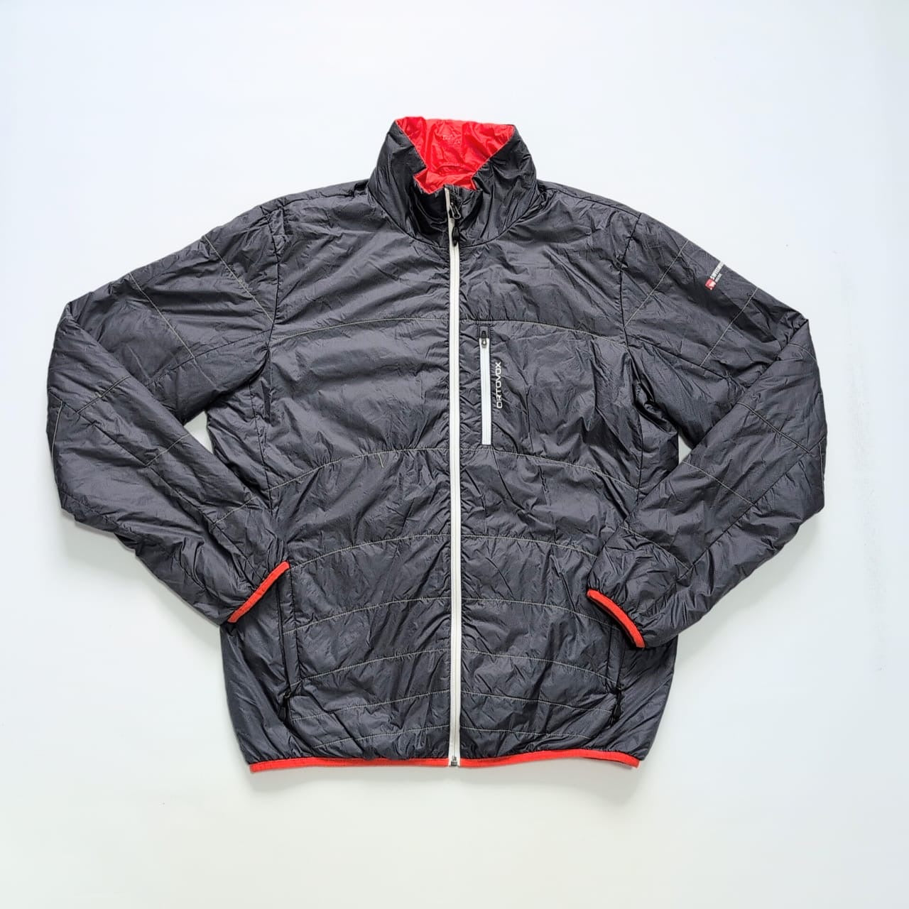 Wende Jacke Ortovox Wolle / Daune (XL Herren) schwarz orange