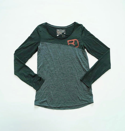 Merino Longsleeve von Ortovox ( Damen XS ) grau grün