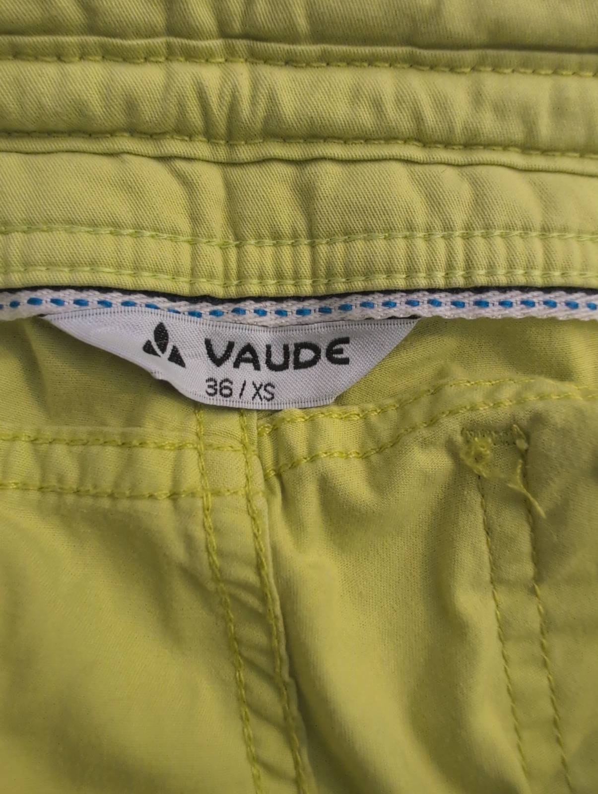 Wander / Kletter Hose von Vaude (Damen S /36 ) neon grün Baumwolle