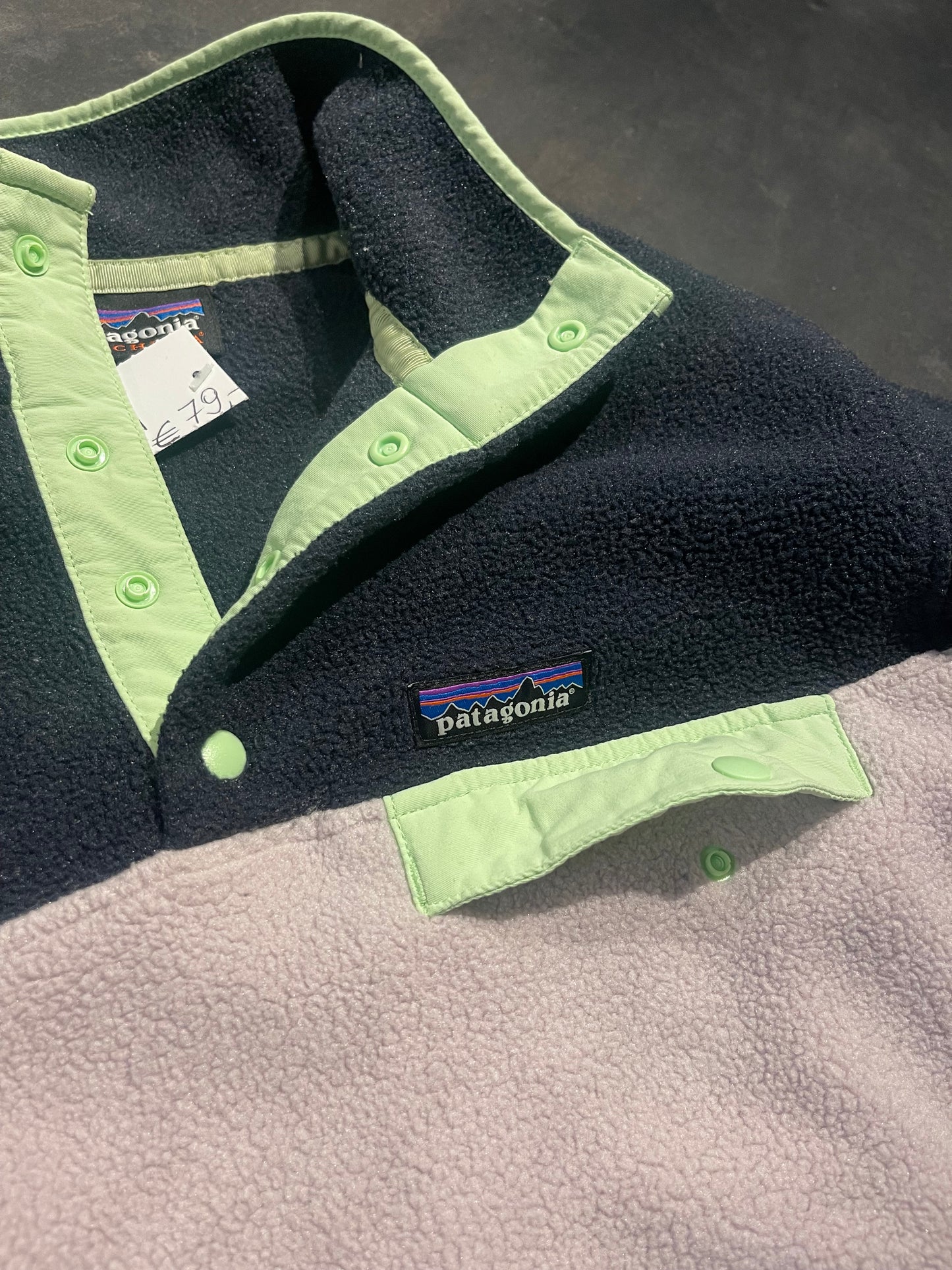 Fleece Pullover Patagonia Synchilla (M Herren / L Damen) marineblau lila